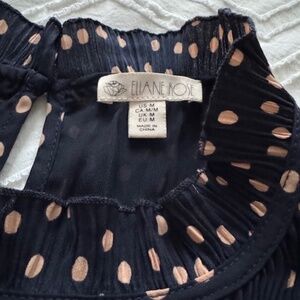 ELIANE ROSE - Flowy polka dot mini dress - Color Navy & Blush - Size M